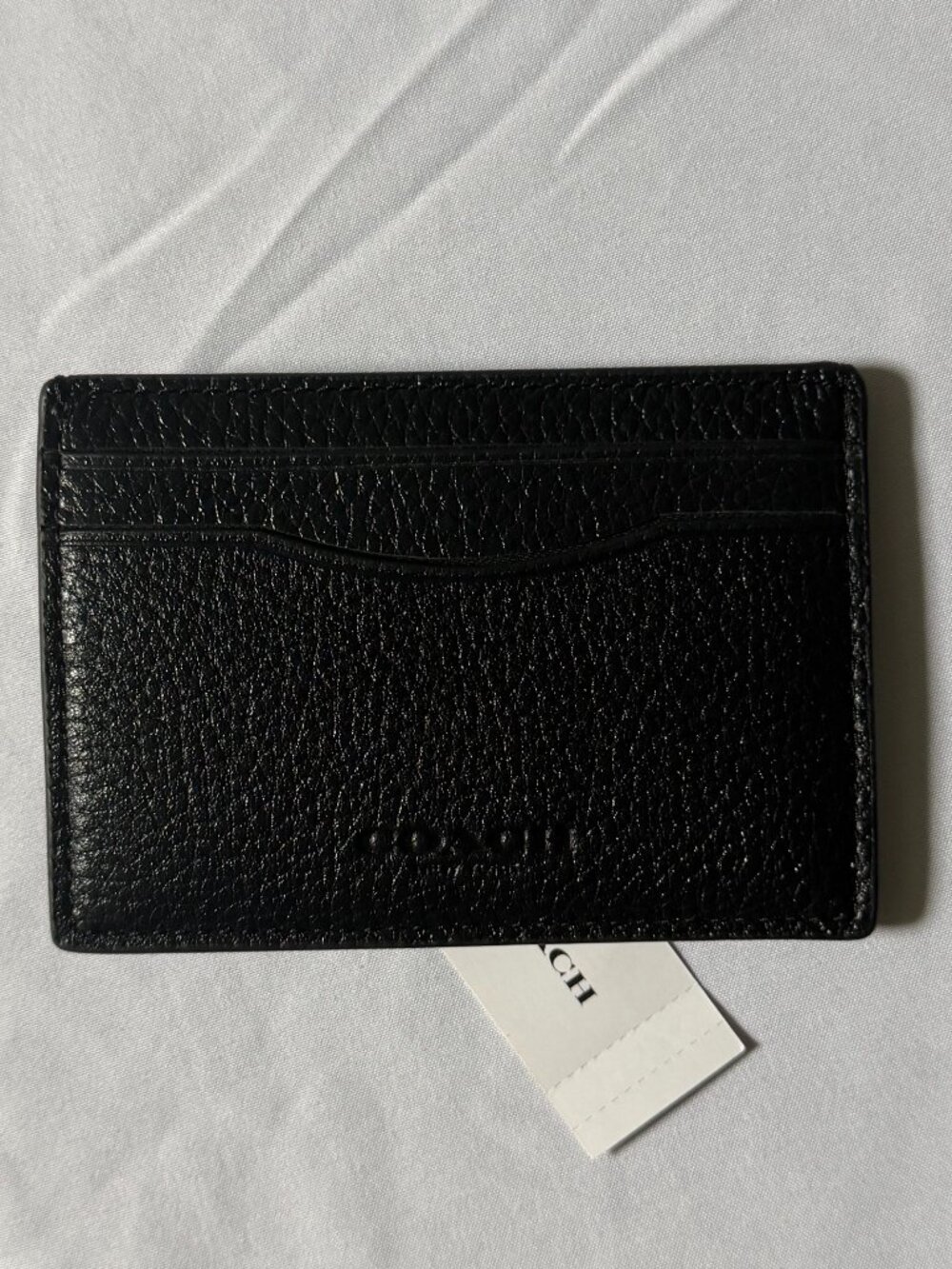 Coach Men's Card Case w/ Money Clip - Black Leather - NWT - Picture 4 of 6